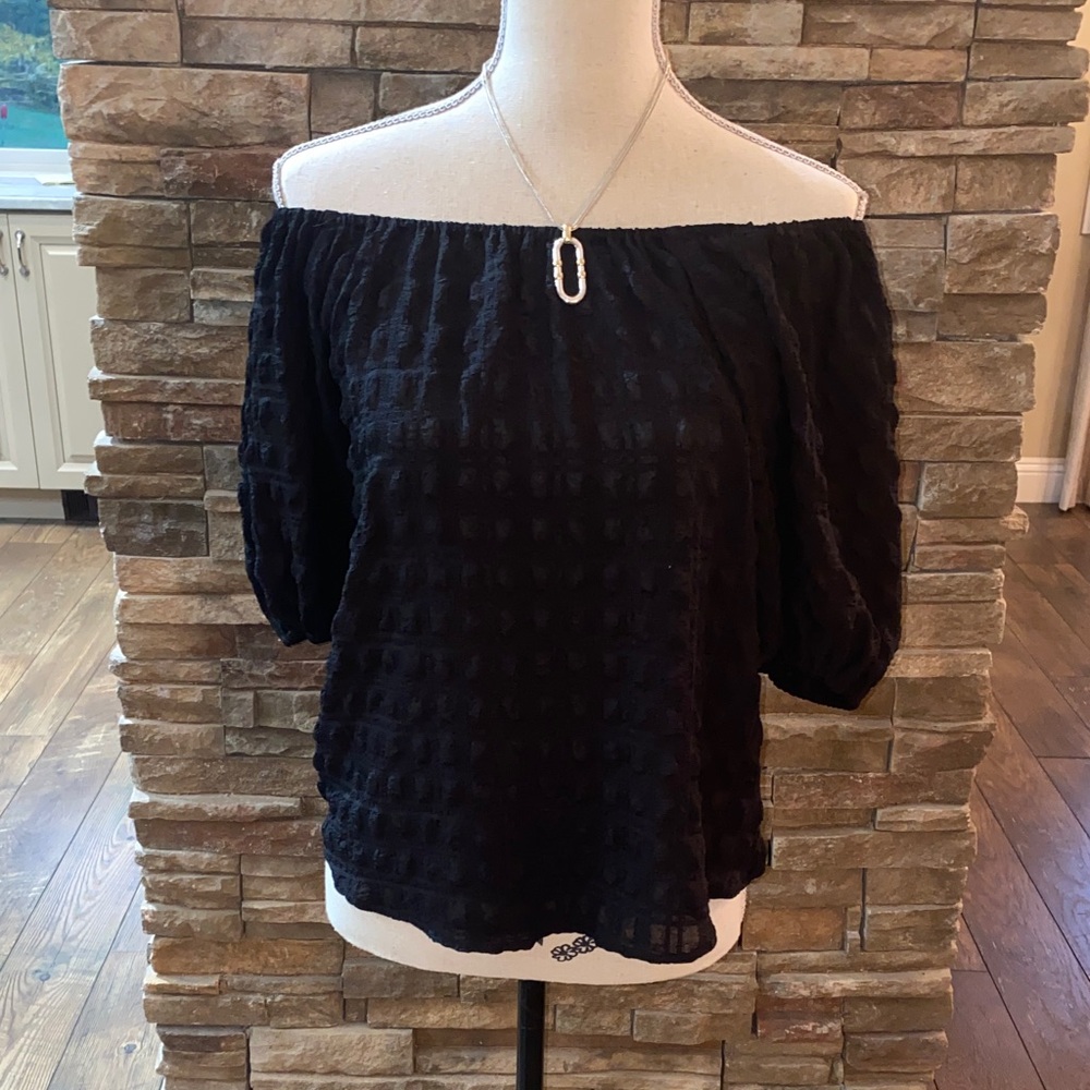Elegant Black Off-Shoulder Top